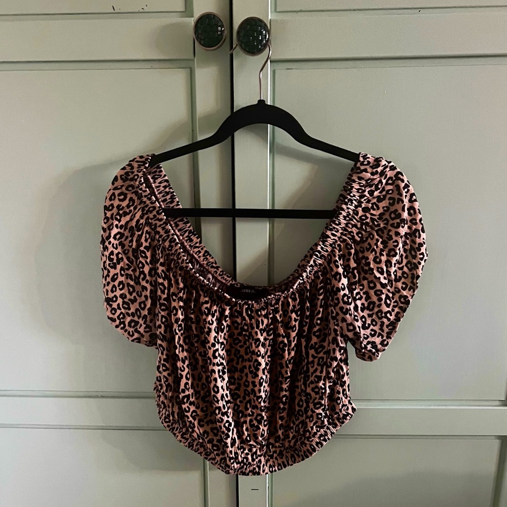 Leopard print crop top
